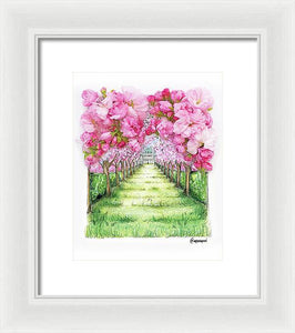 Cherry Blossom Fields - Framed Print