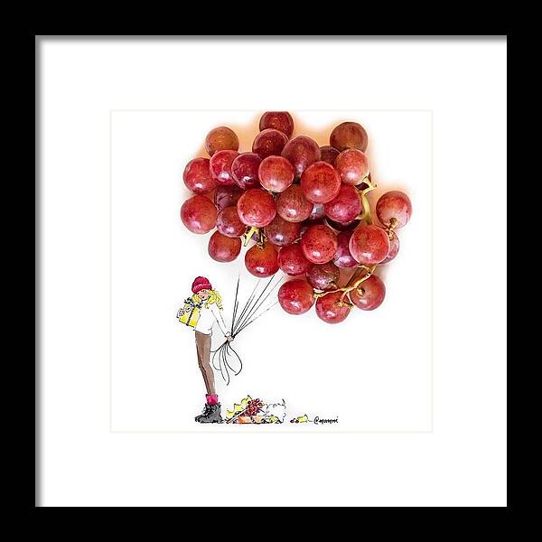 Holiday Grapes - Framed Print