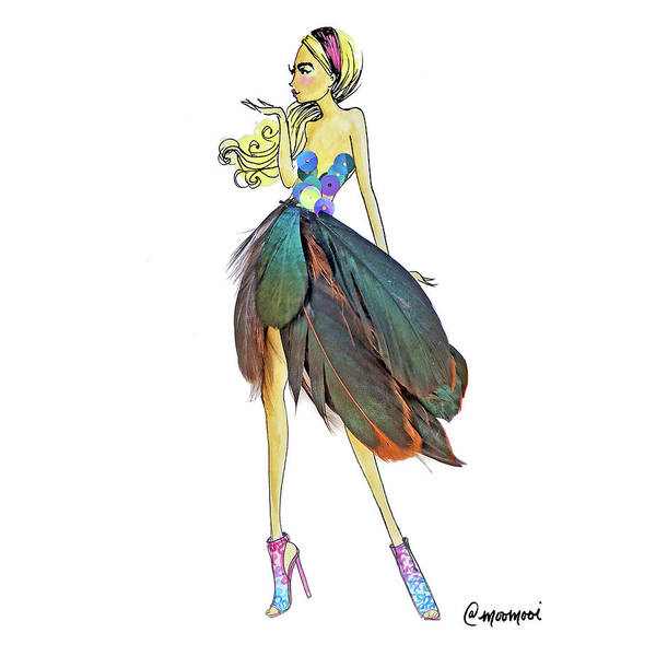Feather Skirt - Art Print