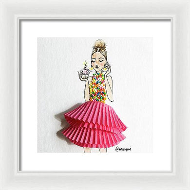 Birthday Girl Sprinkles - Framed Print