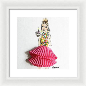 Birthday Girl Sprinkles - Framed Print