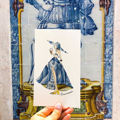 Blue Portugal Girl - Art Print