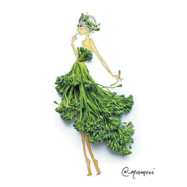 Broccoli Girl - Art Print