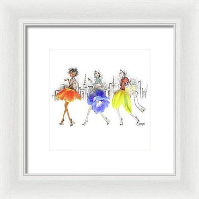 Commuter Girls - Framed Print