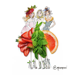 Fruit Girl Trio - Art Print