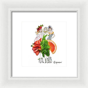 Fruit Girl Trio - Framed Print