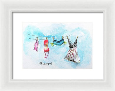 Laundry Line - Framed Print