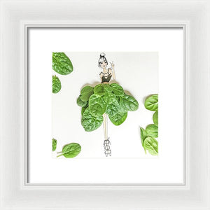 Peace And Spinach - Framed Print