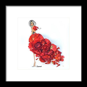 Red Gown - Framed Print