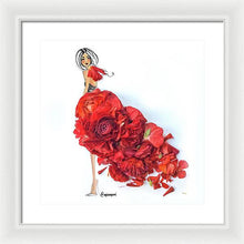 Red Gown - Framed Print