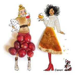 Thanksgiving Girls - Art Print